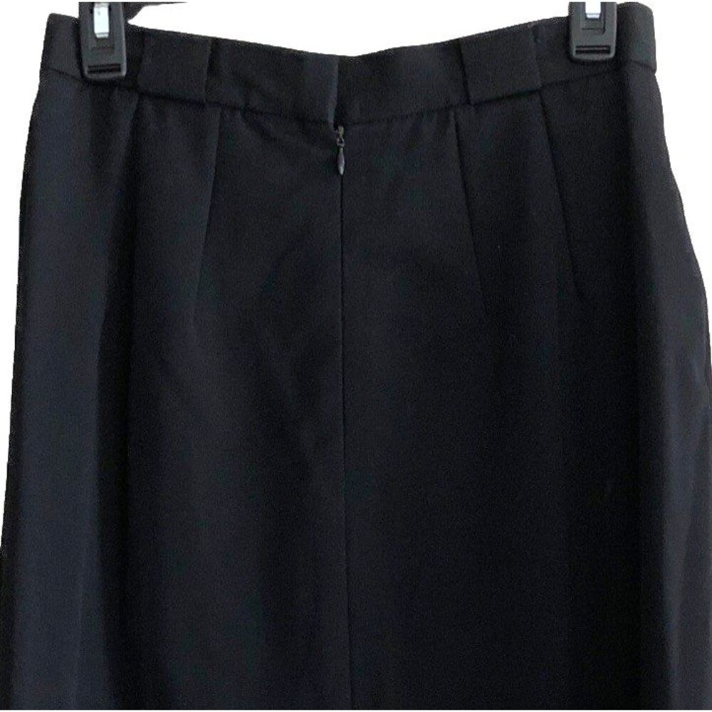 VTG Burberrys Black Wool Suit Womens Sz M Jacket Skirt Set 80s Classic Timeless - Picture 12 of 16